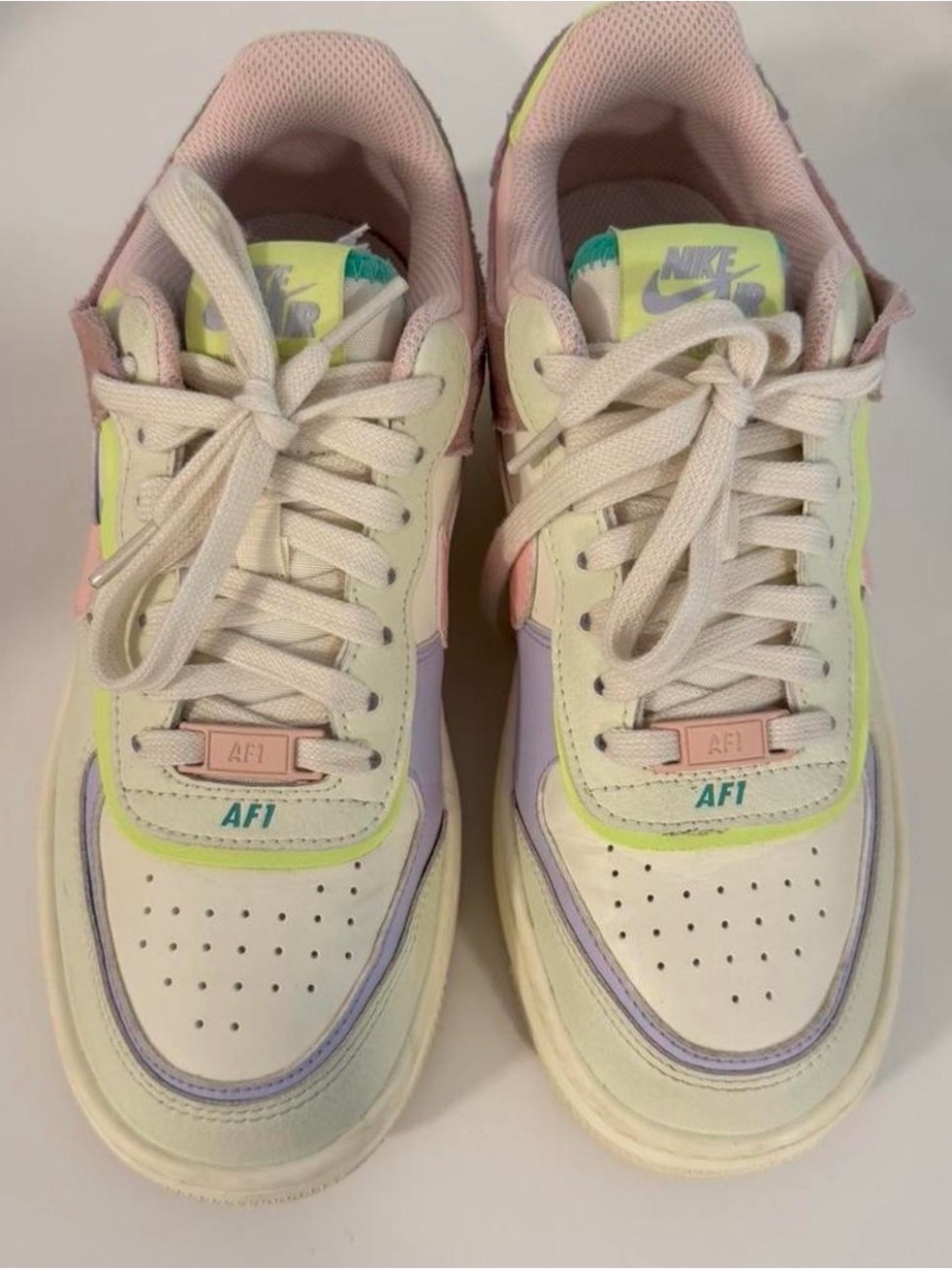 Nike AF1 Pastel Cream with Pink, Lavender & Mint Accents